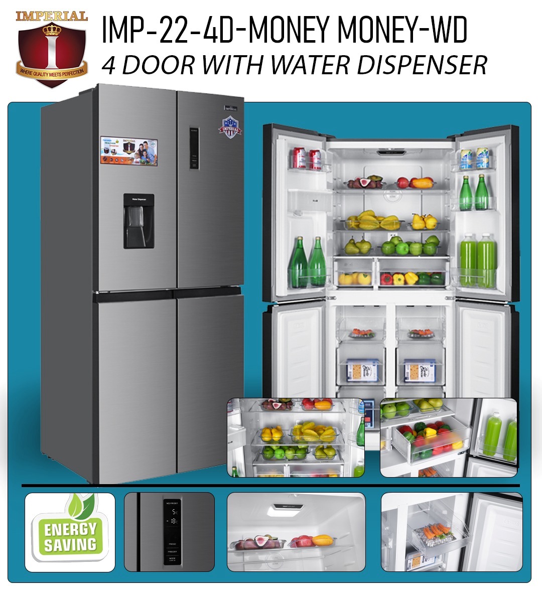 IMPERIAL-- WATER DISP + MONEY MONEY -- LG QUAD 4 DOOR MODEL -- STEEL